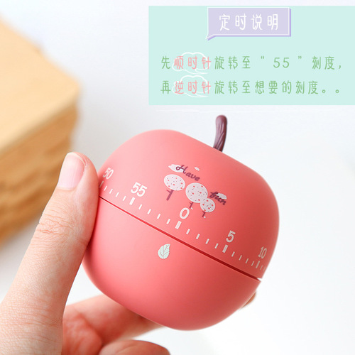 Cartoon time manager student study work efficiency timer kitchen mechanical reminder timer alarm clock