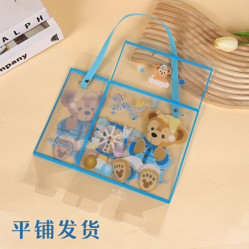Exquisite transparent pink unicorn 100-day banquet souvenir gift box cartoon baby full moon birthday snack packaging box
