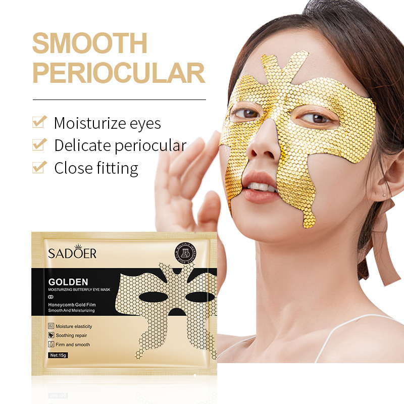 Gold Butterfly Eye Mask for Moisture