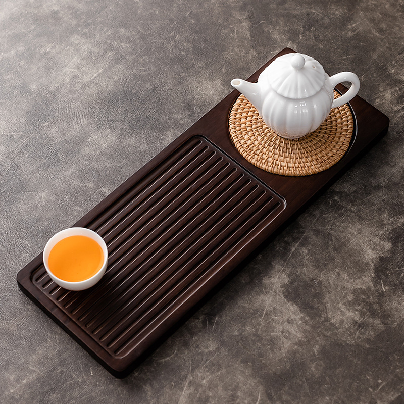 Bandeja Rectangular de Té de Bambú de Madera