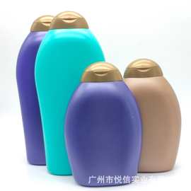 385ml650ml蝴蝶盖洗发水沐浴露院装套装瓶翻盖洗护hdpe扁瓶定制
