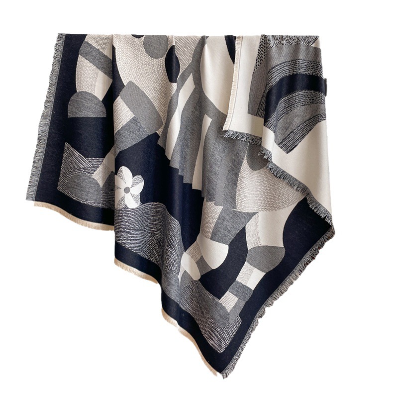 2023 Ősz/Tél Új, Négyzet alakú, Művészeti Stílusú, I Mitációs Kasmír Sál Női Meleg Légkondicionált, Szobai Nyugati Takaró, Kendő_voghion.com
