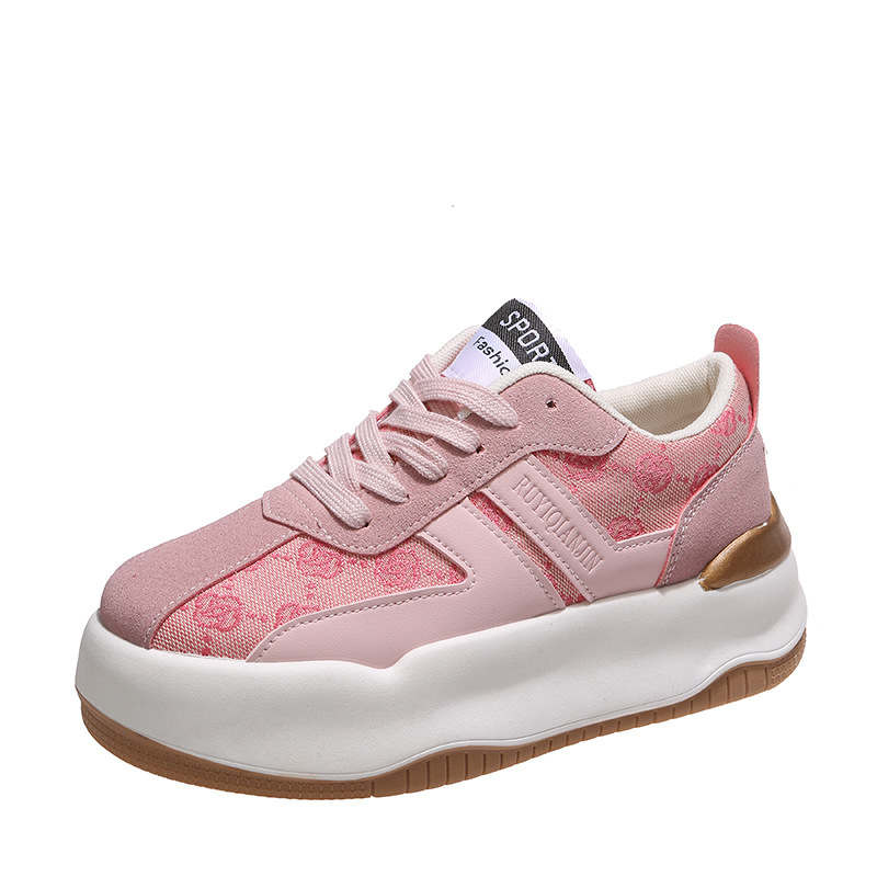 Proljetne cipele s novim retro uzorkom za jednu osobu iz 2024., cipele s debelim potplatom i petom Matsuke_voghion.com