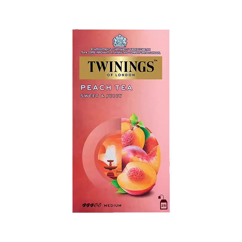 Chuanying Guoning British imported tea peach fruit fragrant black tea 25 bags of fruit tea fruit tea black tea Independent