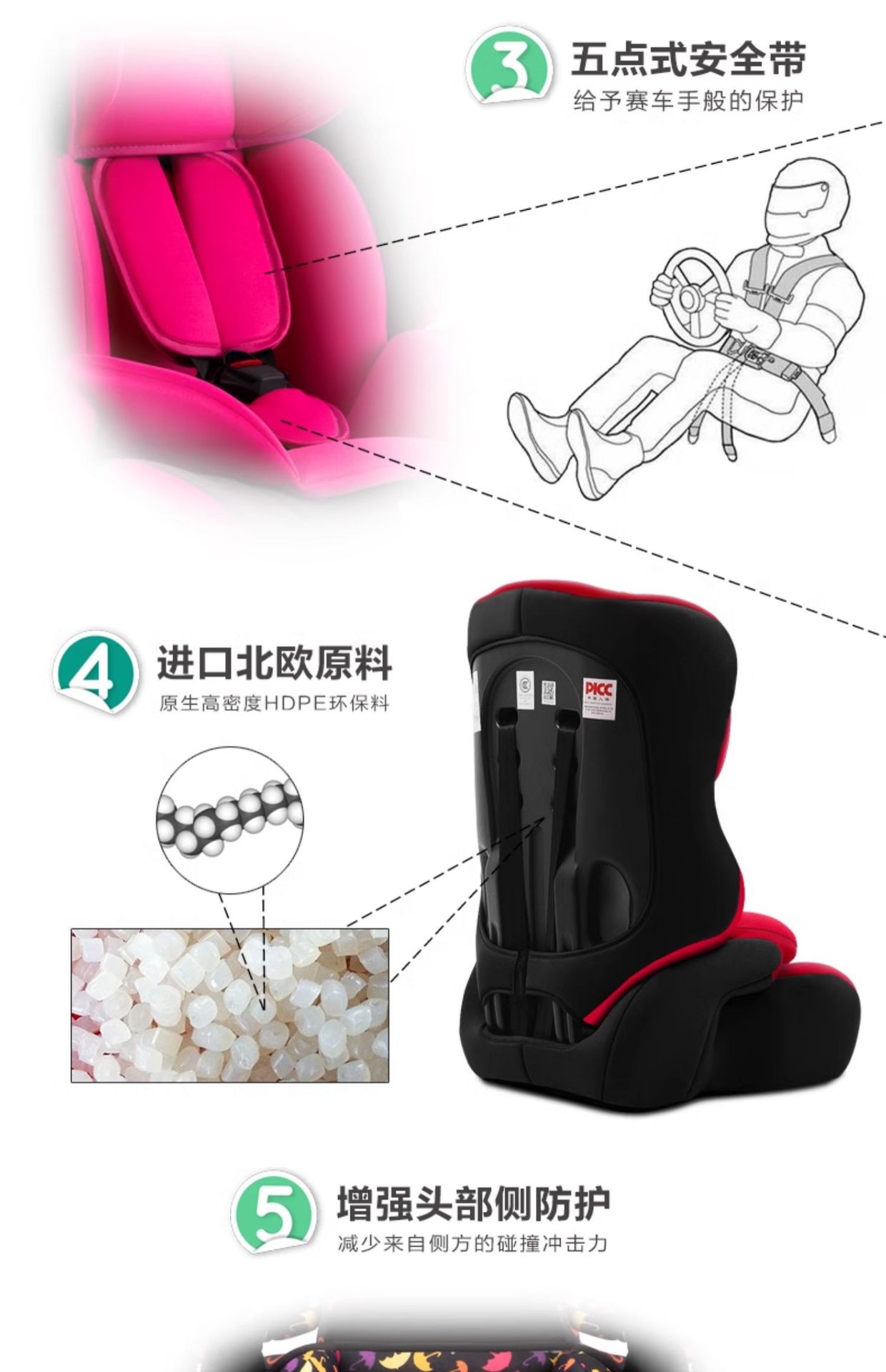 Car child safety seat car simple portable seat for 9 months -12 years old baby baby child