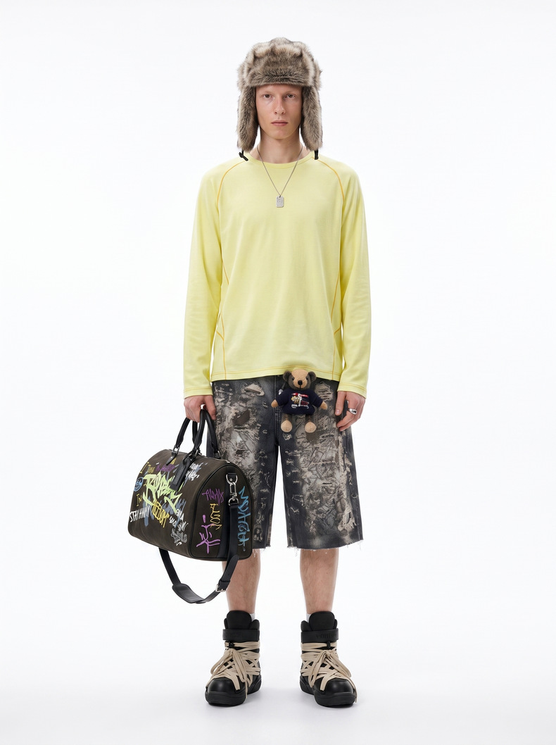 Inflation Color-Block 100g Long-Sleeve Tee