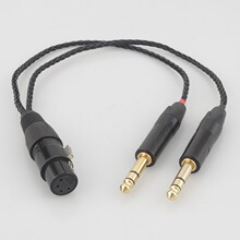 TEAC UD503 505 双6.35转4.4平衡母2.5/3.5四芯XLR卡侬母转接线