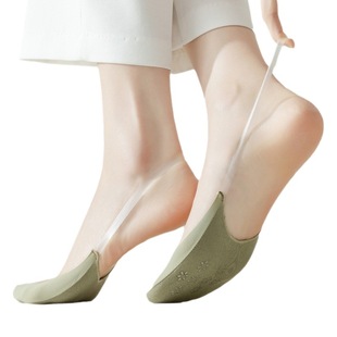 Socks ankle socks women's simple new sling half Palm shallow mouth invisible socks non-slip sweat-absorbing non-slip heel high heels wholesale