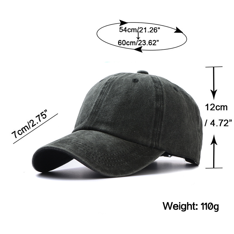 Fashion Washed Cotton Hats Solid Color Baseball Caps Outdoor Caps Sun Hats display picture 2