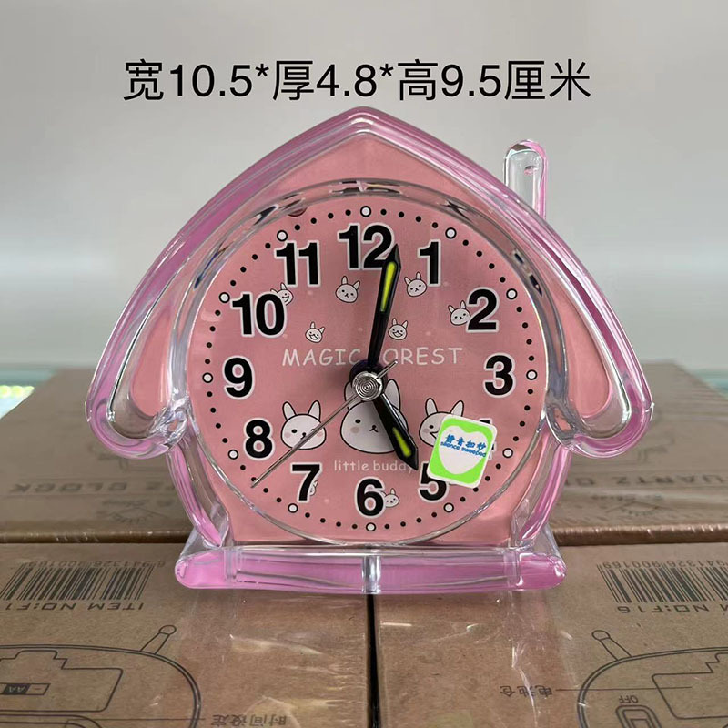 Reloj despertador silencioso con diseño cartoon - Con luz nocturna - Simple y práctico - Para estudiantes y hogar - Ideal como regalo