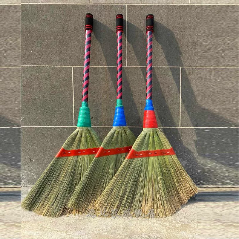 Handmade dragon beard broom, Miscarpment thickened sorghum broom, factory, school cement floor broom, non-stick spring river
