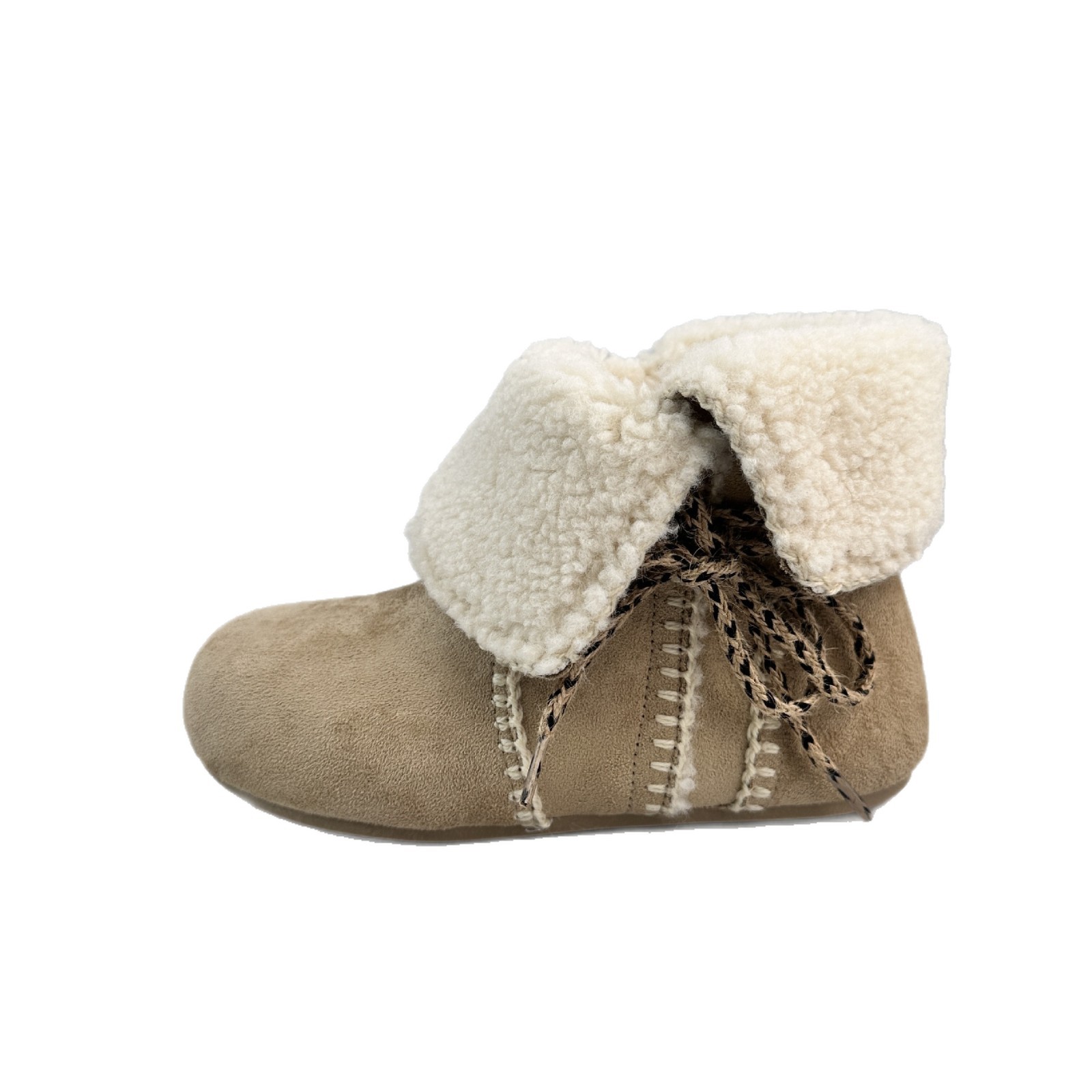 Yuanbo2025 invierno nuevo estilo retro ventana plana con base de ocio engrosado cómodo calentamiento botas de nieve para mujeres