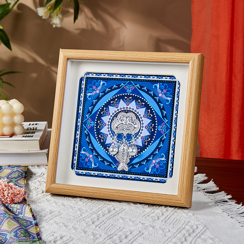 New Ethnic Style Miao Silver Decorative Painting Living Room Home Decoration Ornaments Pendant Silver Ornaments Wall Photo Frame Gifts