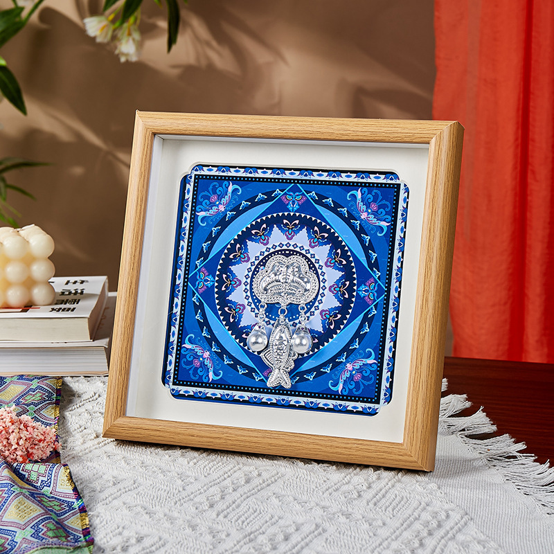 New Ethnic Style Miao Silver Decorative Painting Living Room Home Decoration Ornaments Pendant Silver Ornaments Wall Photo Frame Gifts