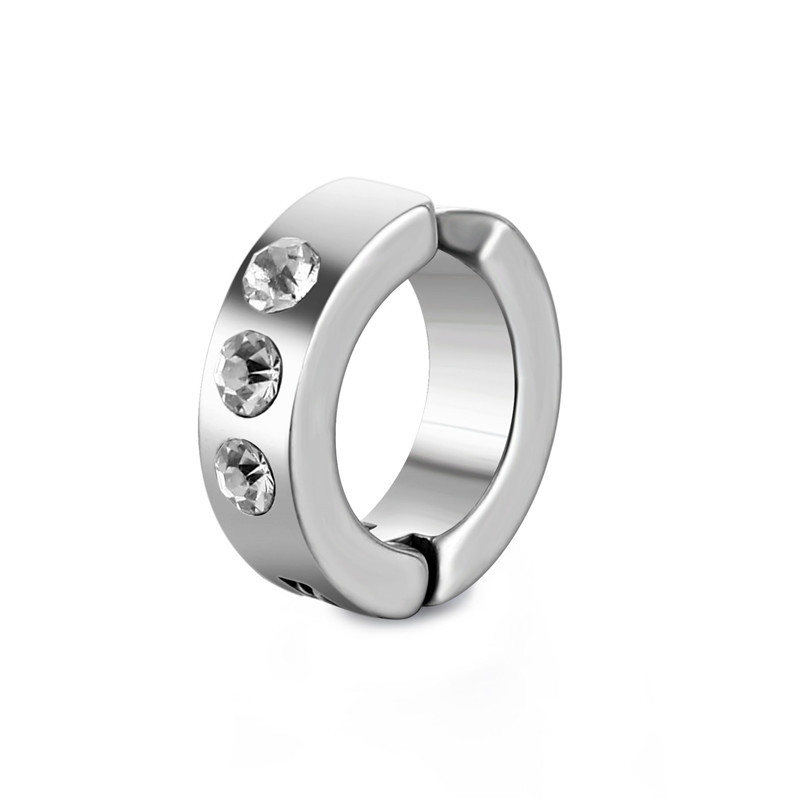 Unisex Gender Plating Design 1 Piece Retro Solid Color Plating Titanium Steel Hoop Earrings