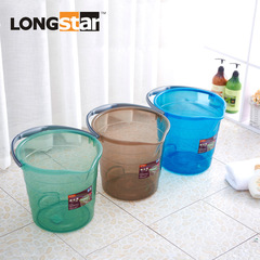 444Z wholesale plastic transparent portable thickened large bucket household cleaning laundry bucket round water storage bucket small