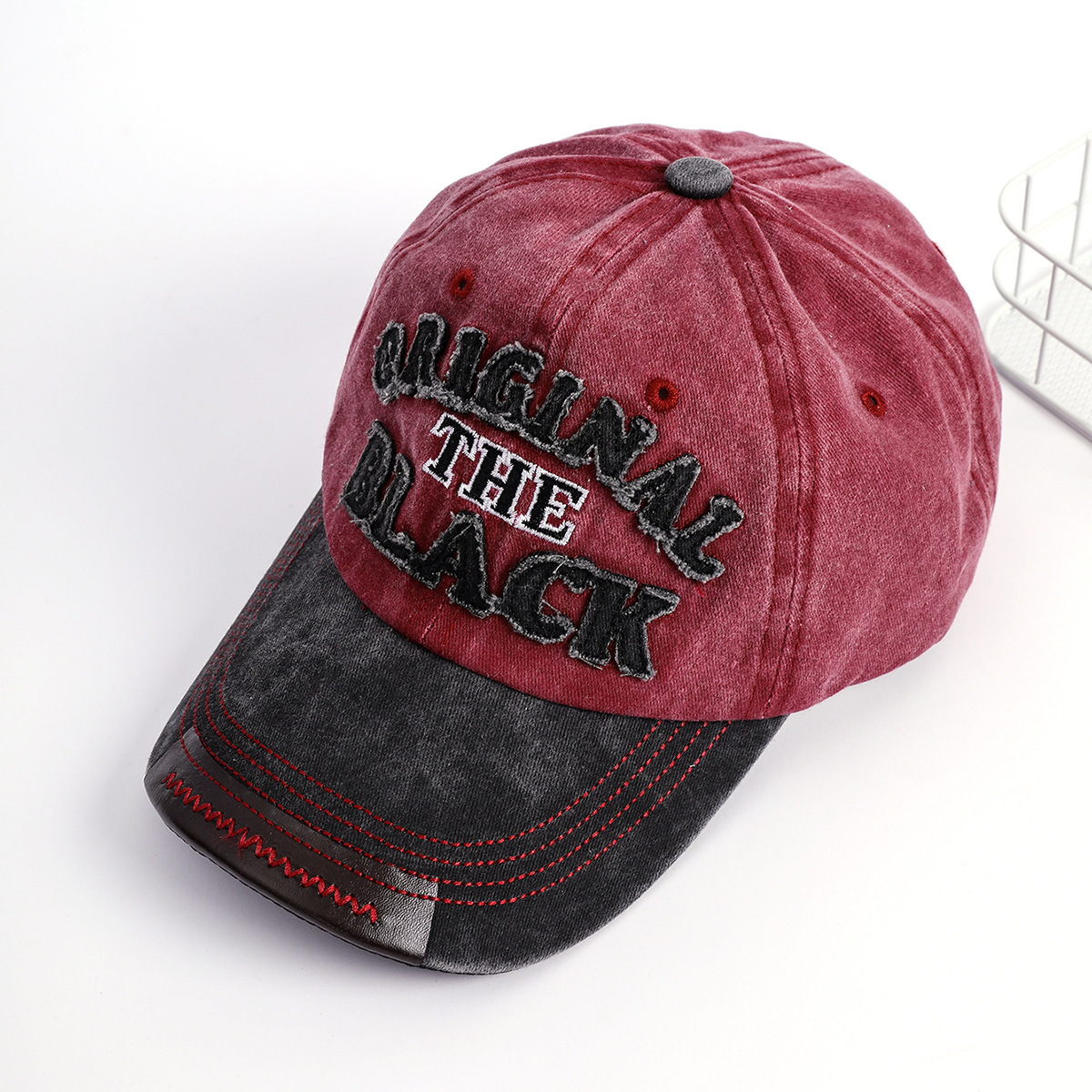 Primavera y verano nuevas letras europeas y americanas lavado sombrero de béisbol masculino retro Denim Cap jóvenes estudiantes sol sombrero femenino