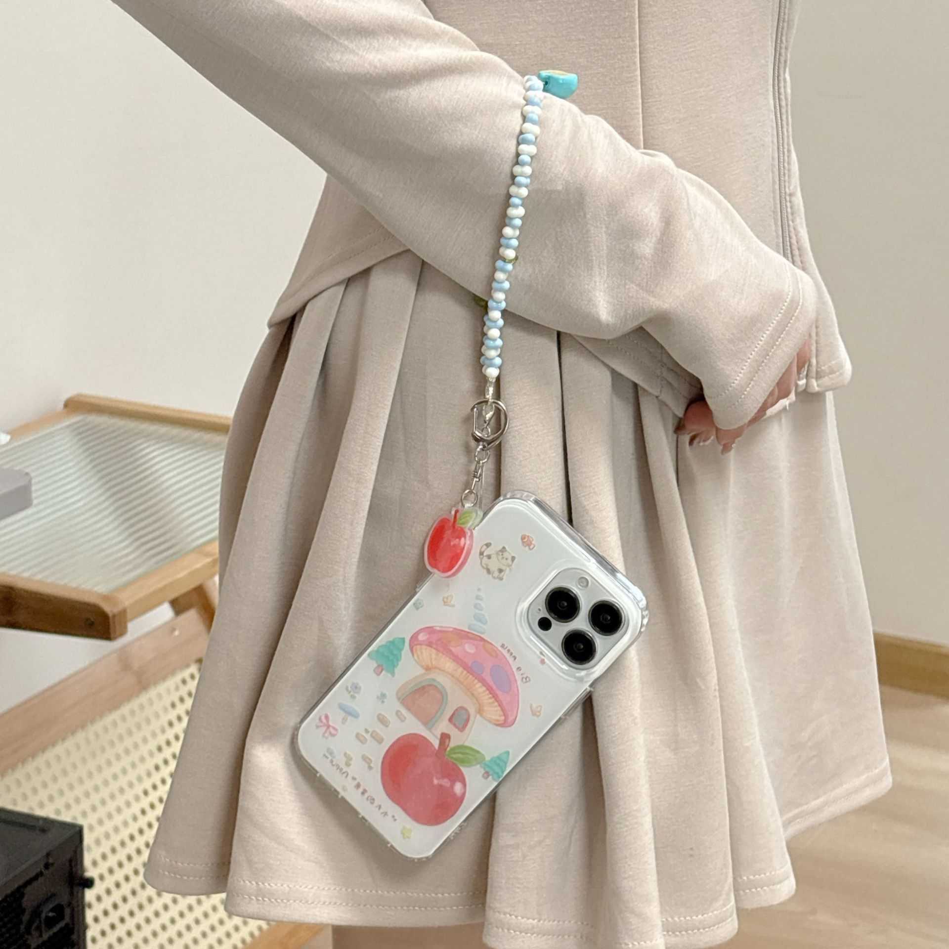 Fun lindo graffiti hongo Apple para iPhone15/16 funda para teléfono móvil 14Pro femenino 16ProMax nuevo 13