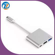 适用TypeC转HDMI转换器USB3.1视频转接头线接口三合一苹果投影仪