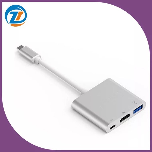 适用TypeC转HDMI转换器USB3.1视频转接头线接口三合一苹果投影仪