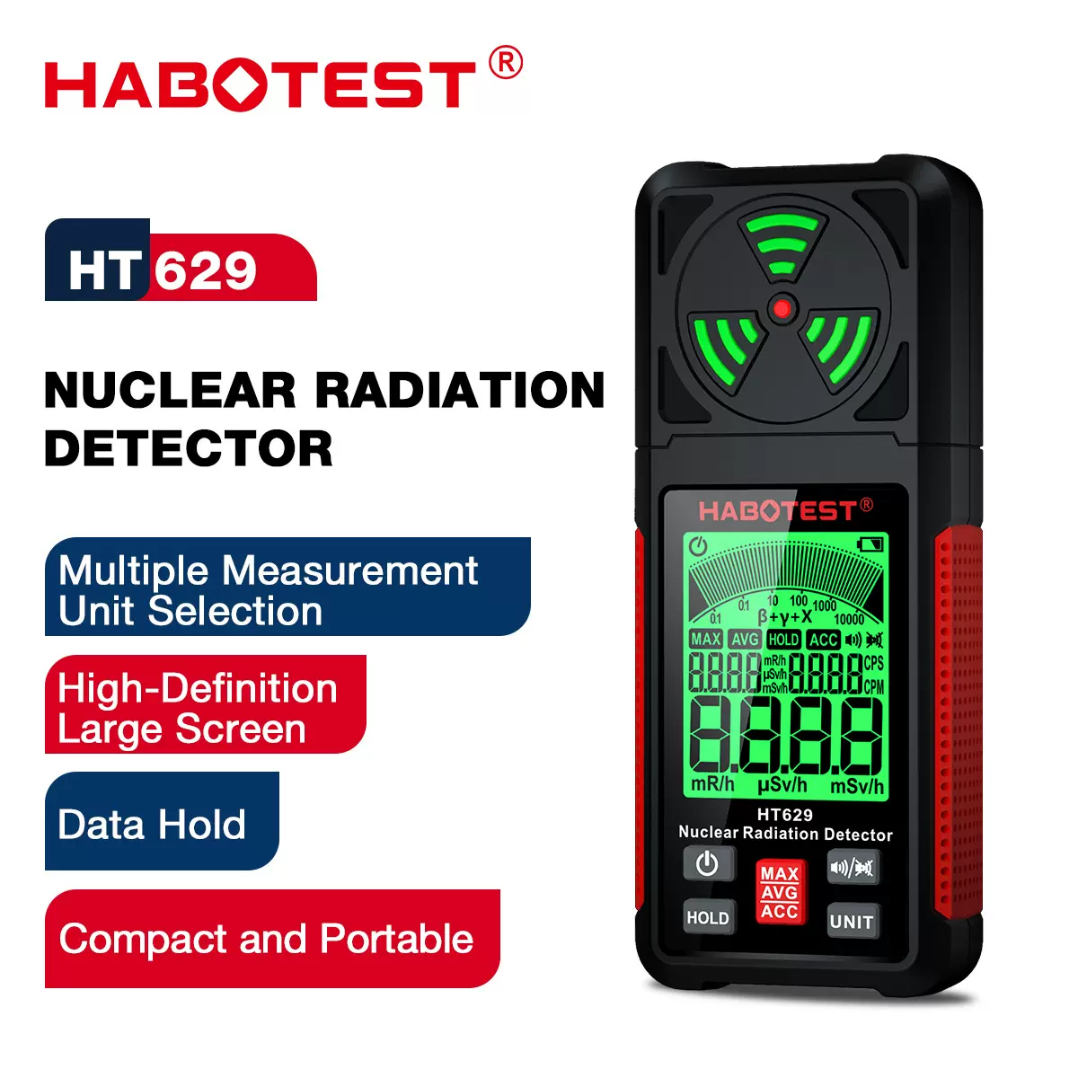 HABOTEST工厂店HT629核辐射检测仪放射性核污染大理石辐射探测仪