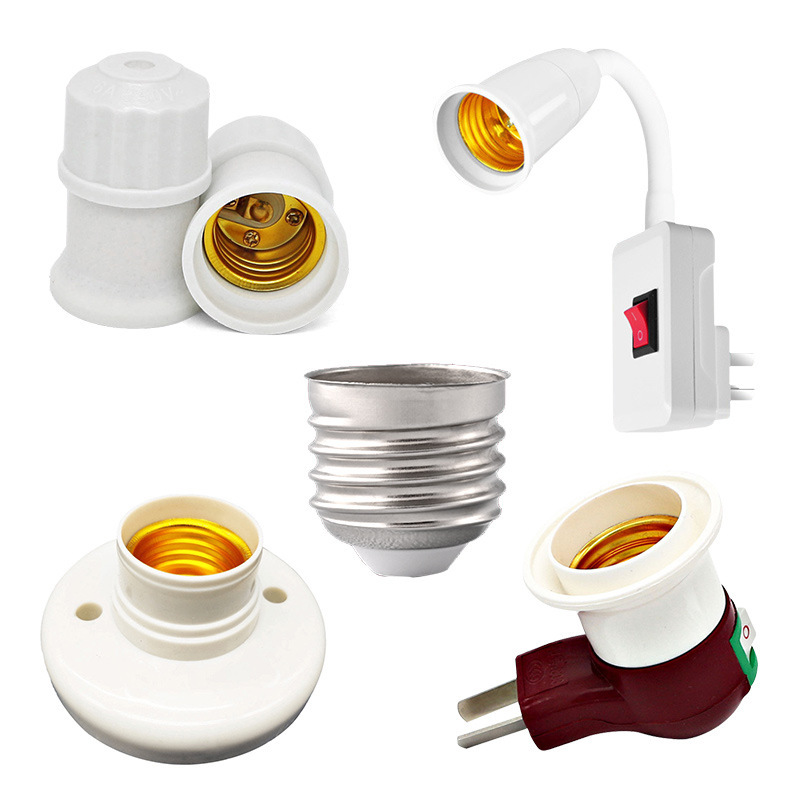 Adecuado para accesorios de base de bombilla led enchufe e27 puerto de tornillo b22 puerto de bayoneta de extensión cabezal de conversión portalámparas al por mayor