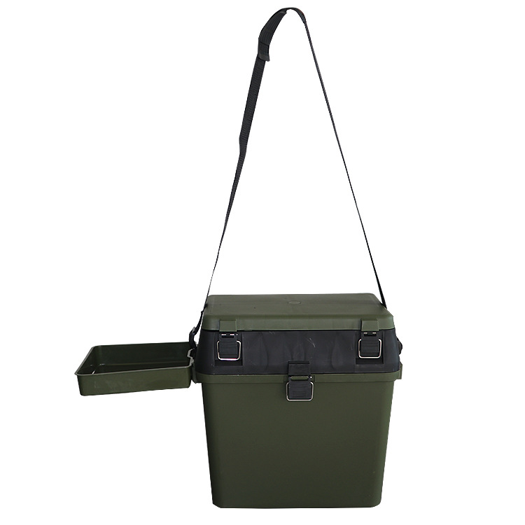 Mochila multifuncional Luya caja de pesca ejército verde caja de herramientas de plástico MESA DE PESCA caja de pesca de roca puede sentarse y volver