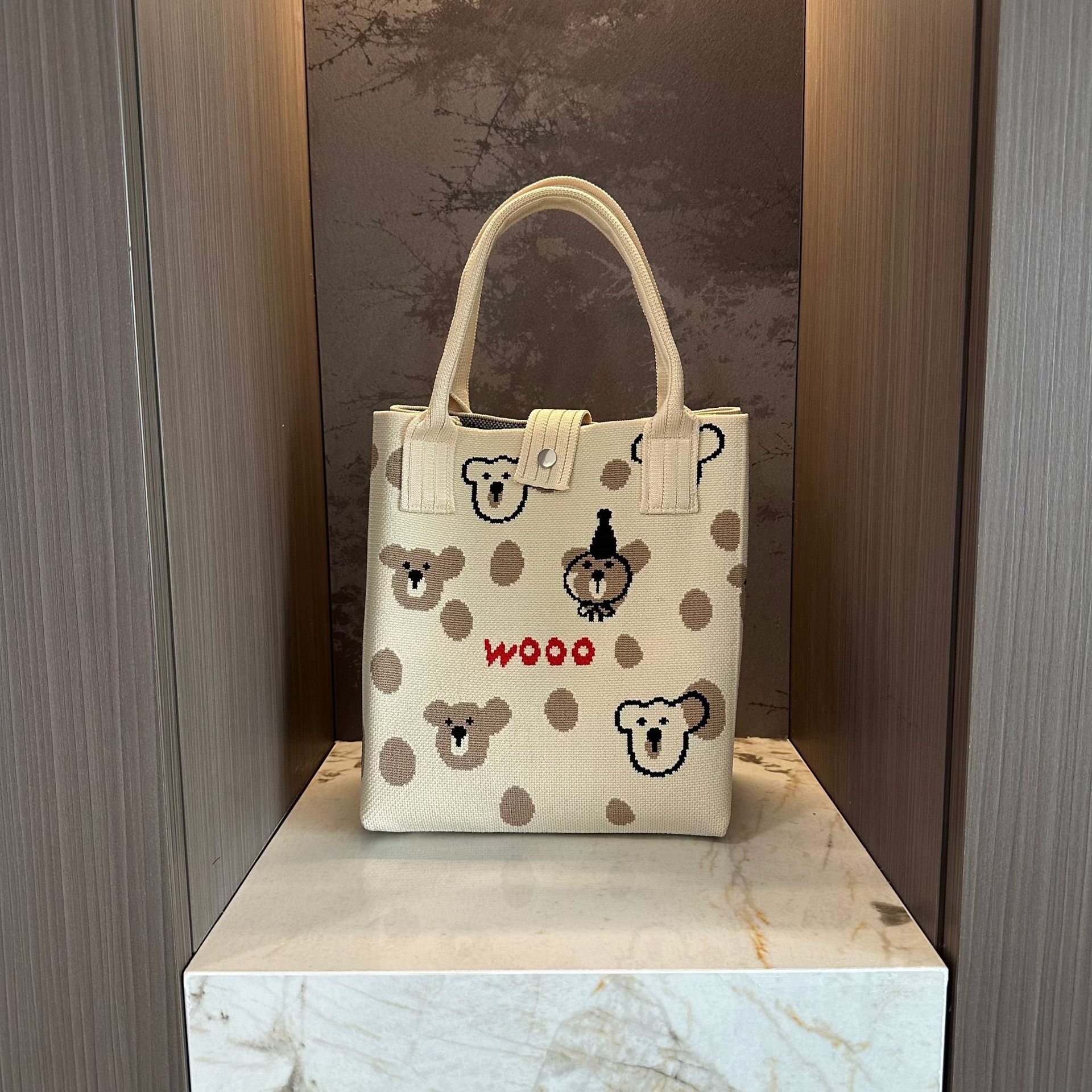 Catuones lindas bolsas de punto bolsas de almacenamiento de viaje pequeño portátil hombro único oblicuo bolsas de teléfono móvil bolsas de mano de mujer versátiles