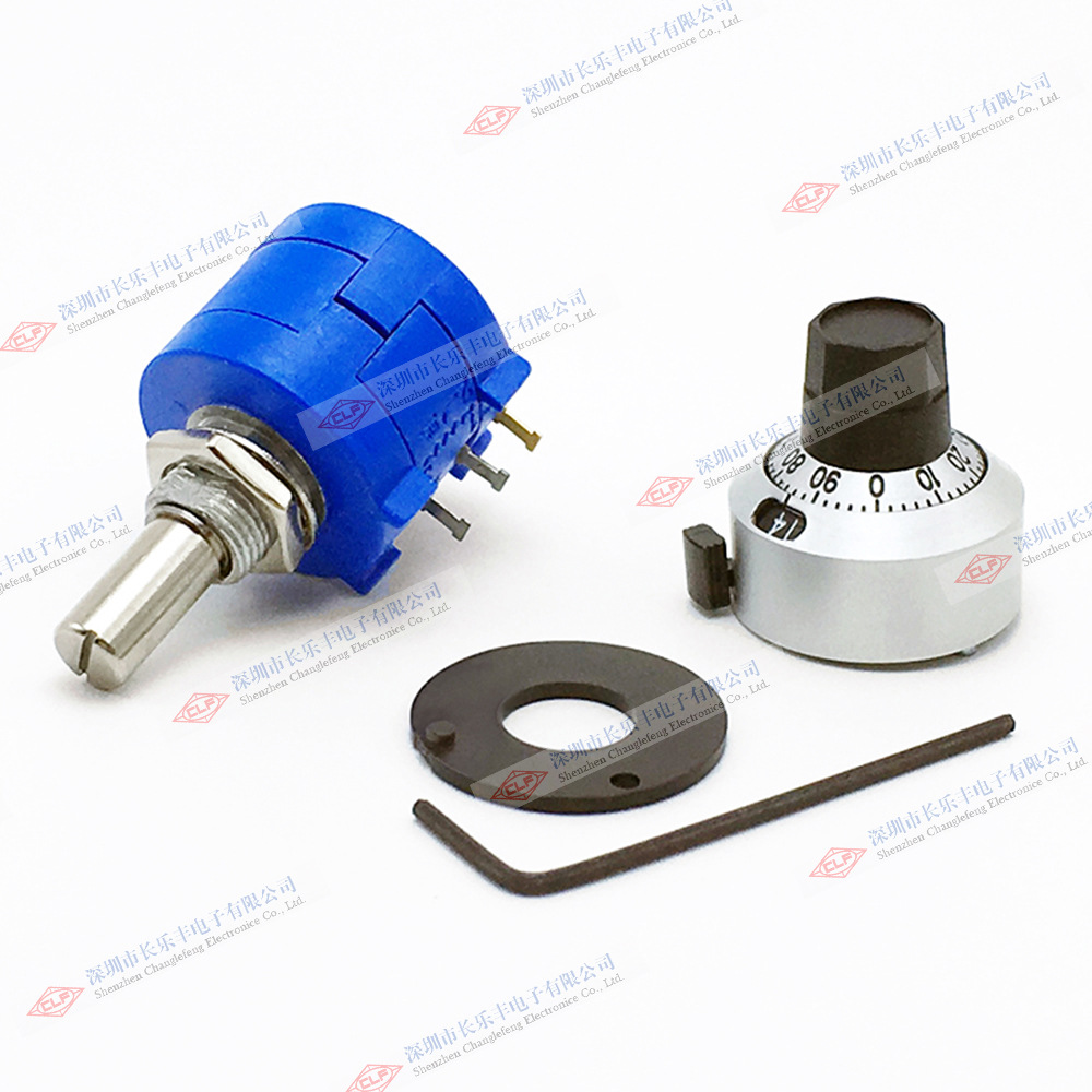 美国BOURNS线绕电位器 配0-14计数小刻度盘旋钮帽 3590S-2-103L