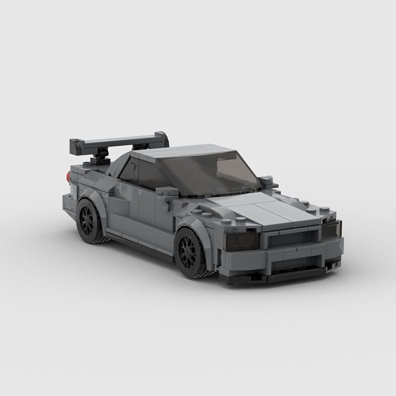 MOC-130992 Compatible with Lego Nissan Skyline GT-R R34 Japanese Ares Assembled Building Blocks 8