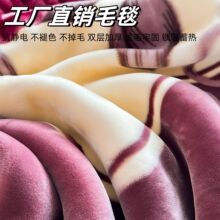 拉舍尔毛毯冬季加厚盖毯单人午睡毯子宿舍学生珊瑚绒法兰绒被床品