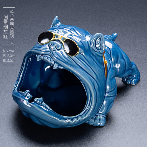 Cross-border exclusive supply of creative cartoon bully ashtrays for home living room and office decorations retro ceramic animals