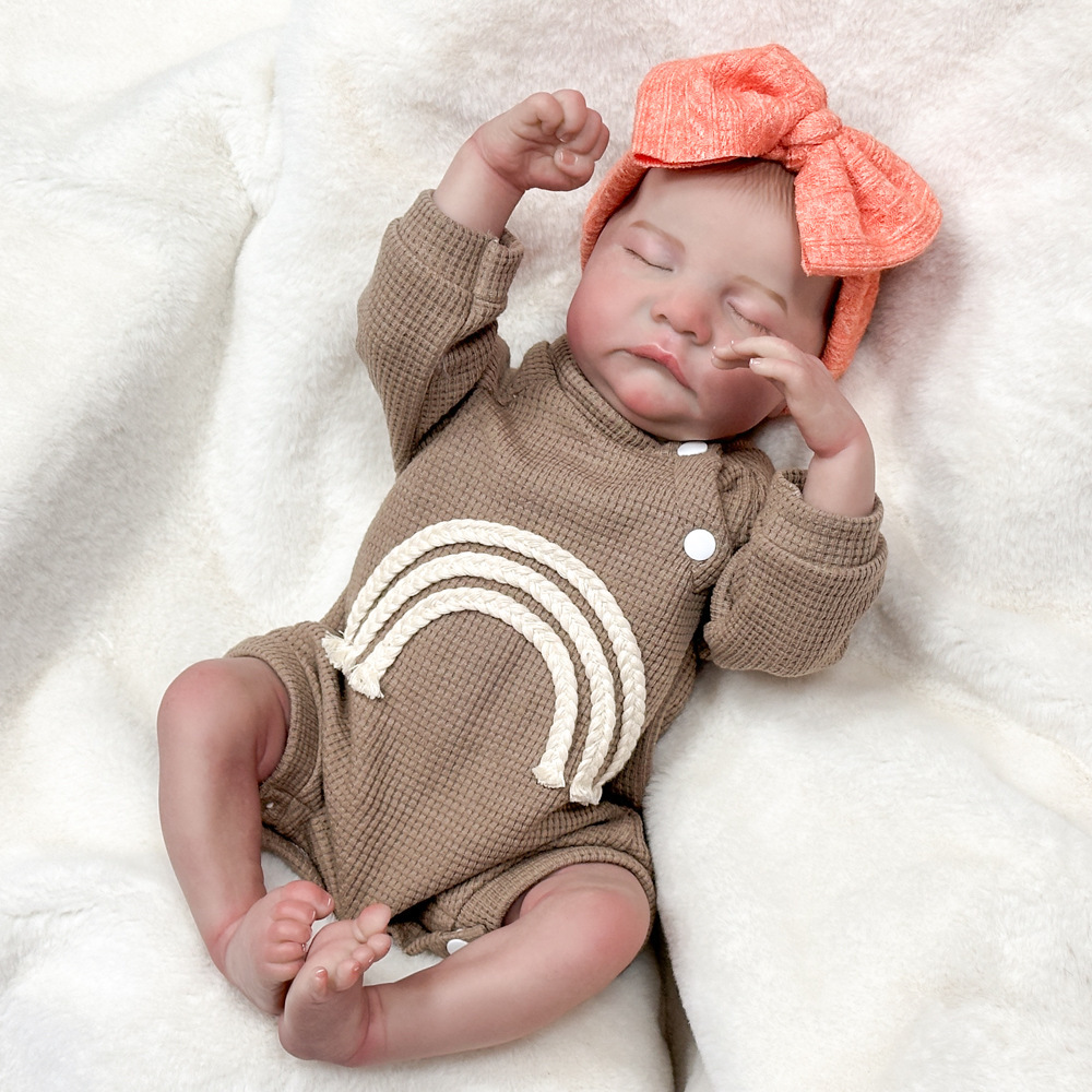 E-commerce Lebo suministro vi bebé pulgada muñeca cruda re transfronterizo lindo pesado RMN simulación 18 muñeca de goma completa