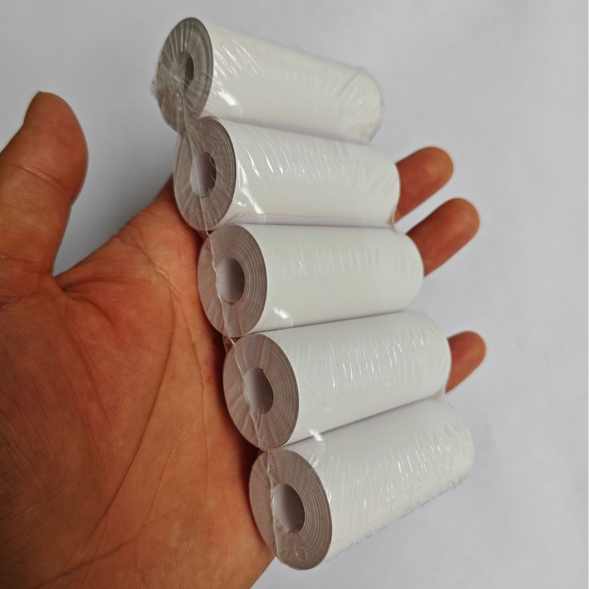 Mini impresora de papel térmico 57*25mm, etiqueta autoadhesiva, papel colorido, papel para recibos de caja registradora, papel para imprimir etiquetas