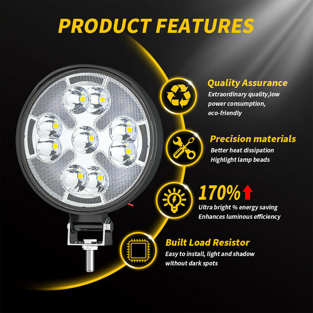 Luz de trabajo LED de automóvil 4 pulgadas mini cuadrado 9 lámparas 63W lámpara auxiliar transformada faro image 3