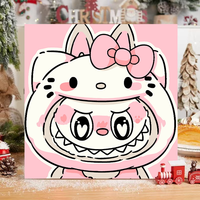 サンリオデジタル油絵 diy 手描きカラーリングクロミメロディー漫画かわいい装飾画メーカー卸売|undefined
