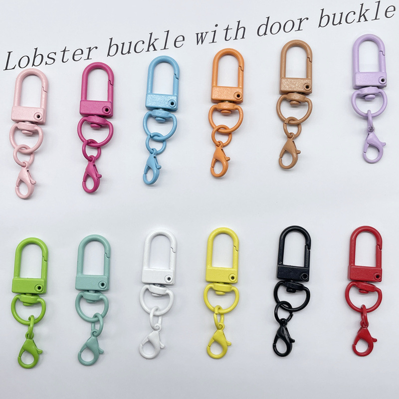 Creative color paint door clasp lobster clasp key chain doll bag personality pendant accessories DIY accessories