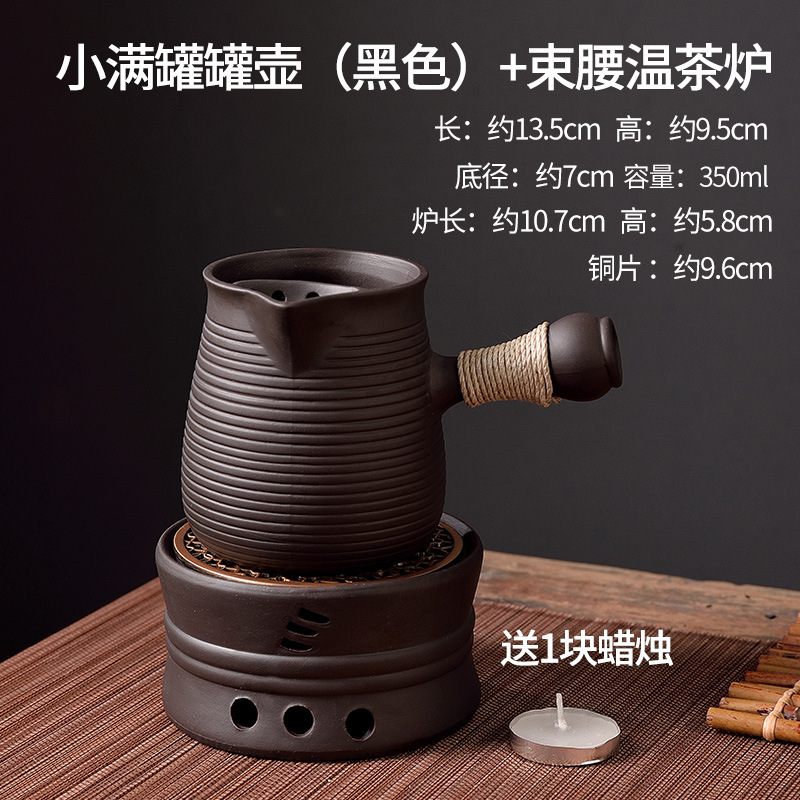 Nueva creativa púrpura arena cinabrio hornear tetera hogar té calentador chino leche calentador