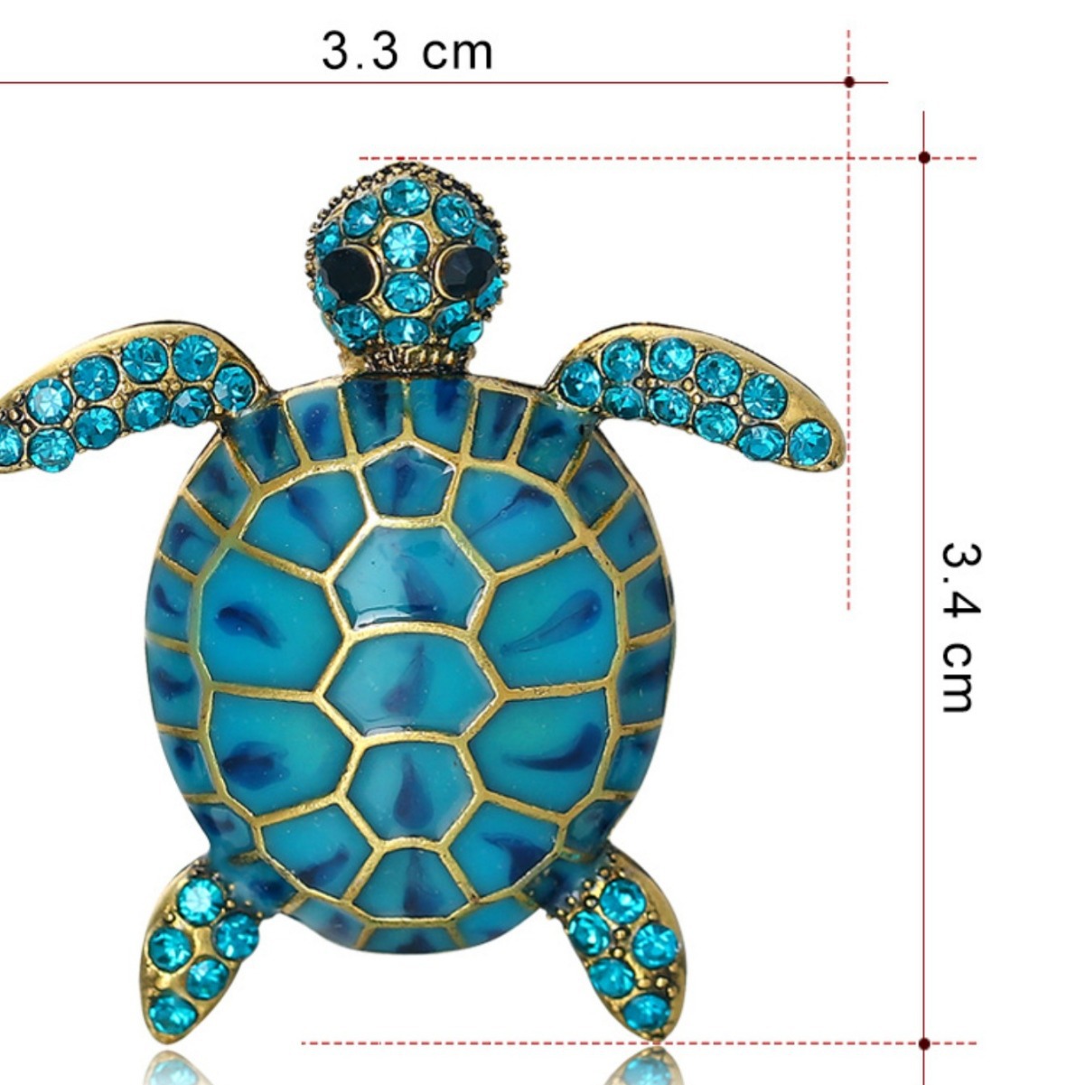 Moda europea y americana creativa tortuga animal broche personalidad exagerada gota de diamante aceite insignia retro pin accesorios broche image 5