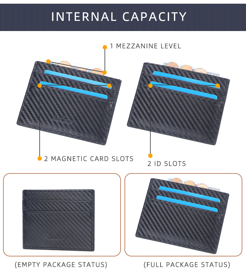 33g Weight Open Closure Type Card Holder Bags Type Daily Occasion Men's Solid Color Pu Leather Open Card Holders
