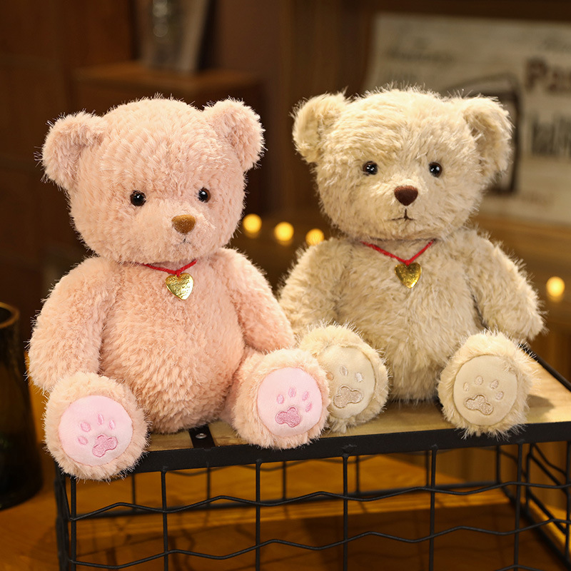 Multicolor Teddy Bear muñeca peluche perla visón peludo sentado muñeca oso marrón muñeca agarrar tela muñeca transfronteriza