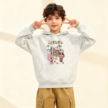 儿童亲子装连帽卫衣2025春冬款百搭宽松加厚加绒男女童同款上衣潮