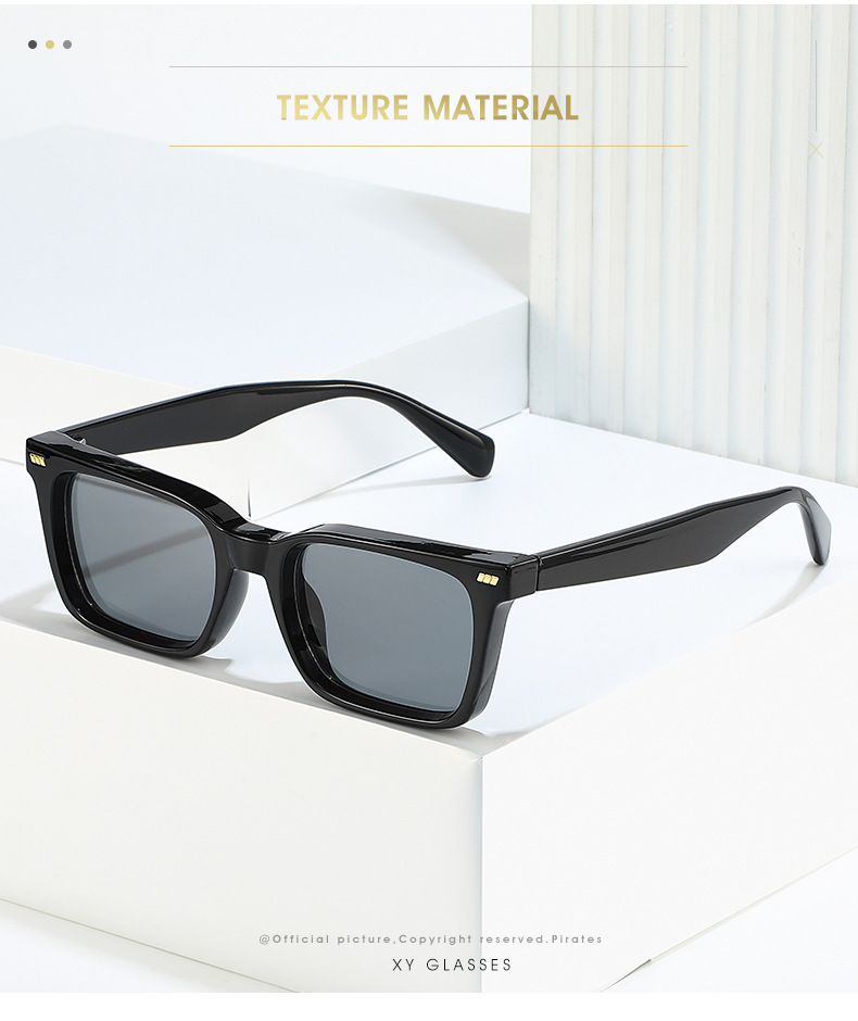 Lunettes de soleil femme carrées simples mode et polyvalentes_voghion.com