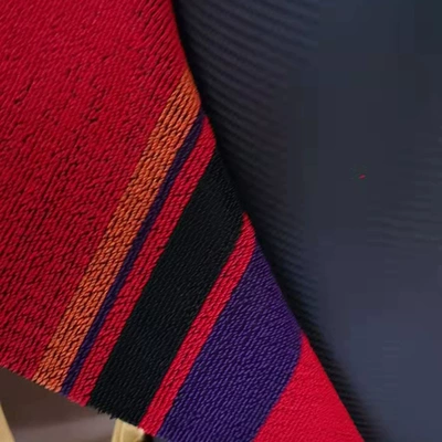 foot mat coil wholesale — Universal Foot Pad - shu-fiber-silk-red-black-purple-stripes-10512-m