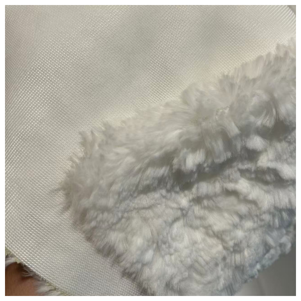 630g camellia tela de lana de conejo cepillo de flores otoño invierno ropa almohada zapatos sombrero tela textil casera no pierde la pelo proceso