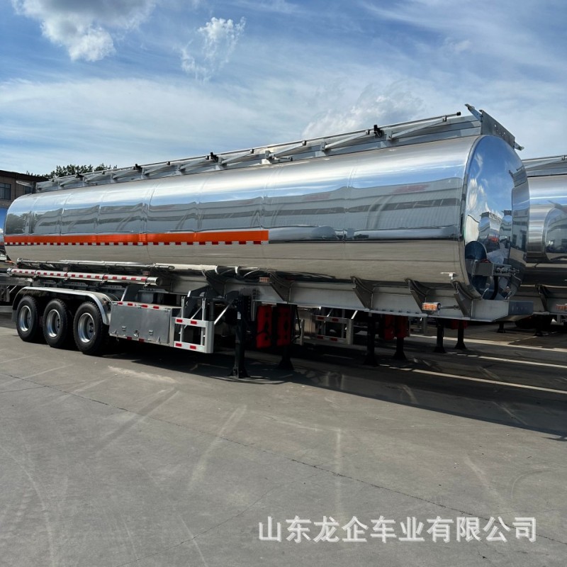 供应铝合金油罐半挂车液罐液体运输拖车液罐汽柴油危险品运输拖车