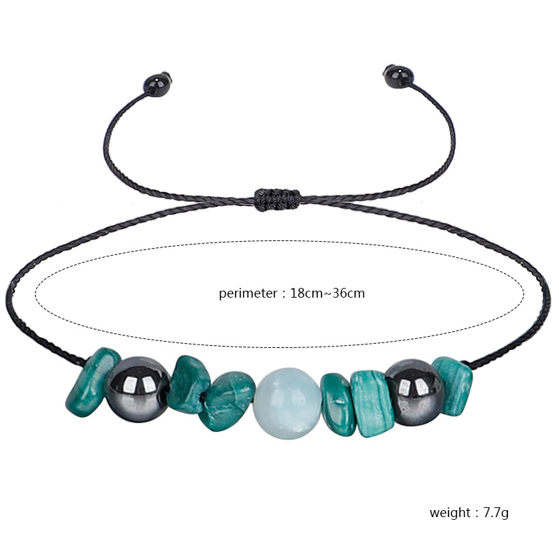 Fashion Geometric Stone Knitting Unisex Bracelets 1 Piece