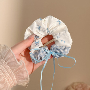 Anillo de cabello perezoso coreano cuerda de cabeza intestino grande niñas de alto nivel de la sensación de cabello de alta elasticidad correa de cabello de cabello super grande