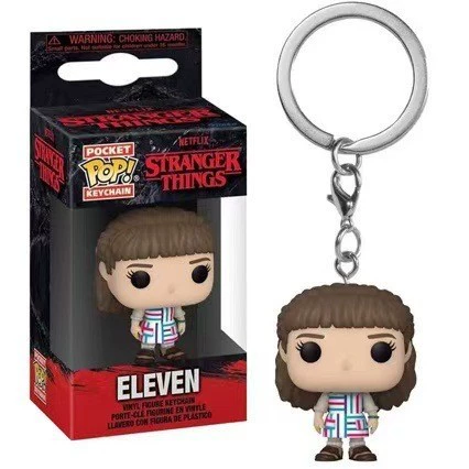 Брелок-подвеска в стиле Stranger Things, ПВХ, фигурка 4 см, общая длина ≈9 см