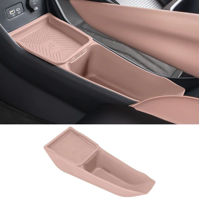 BYD Seagull Central Control Lower Storage Box Armrest Box Double Layer Storage Box Silicone Interior Supplies Car Accessories (Car storage bag/box) - seagull-upgraded-double-layer-storage-box-pink-environmentally-friendly-silicone-no-specifications